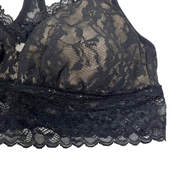 DKNY Bralette Womens Small Black Lace Overlay Racer Back - Picture 4 of 7